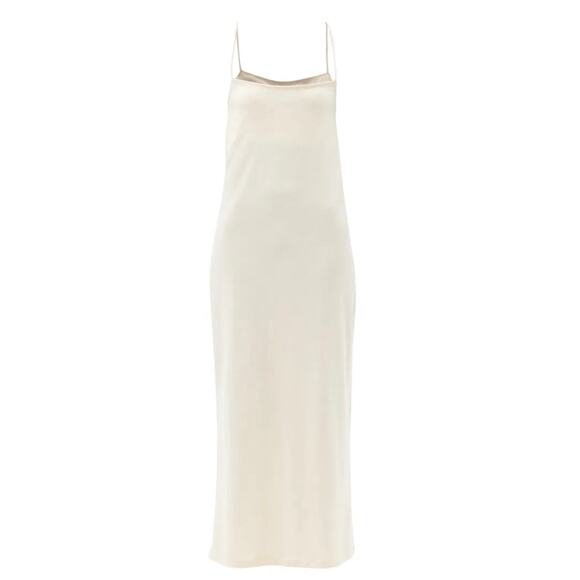 RAEY Square-Neck Cotton-Blend Jersey Maxi Slip Dress in Ivory. NWT. Size 8 US - Picture 8 of 10